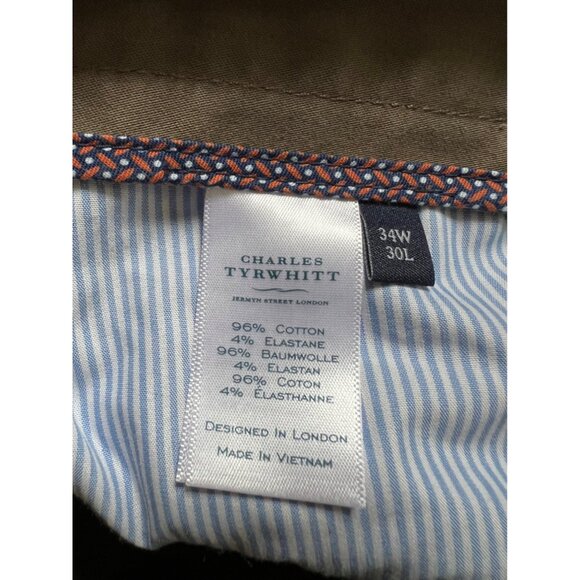 Charles Tyrwhitt Slim Fit Causal 5 pocket Pants Men's Size 34 X 30 - Picture 3 of 7